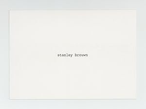 Seller image for Exhibition card: stanley brouwn (22 April-28 May 2016) for sale by Jonathan A. Hill, Bookseller Inc.