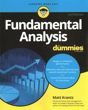 Imagen del vendedor de Fundamental Analysis for Dummies a la venta por GreatBookPrices