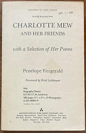 Charlotte Mew and Her Friends with a Selection of Her Poems (Radcliffe Biography Series)