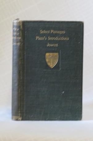 SELECT PASSAGES FROM THE INTRODUCTIONS TO PLATO BY BENJAMIN JOWETT