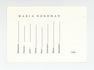 Immagine del venditore per Exhibition postcard: Maria Nordman Bei Konrad Fischer (opens 19 October 1988) venduto da Jonathan A. Hill, Bookseller Inc.