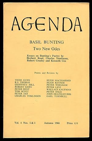 Bild des Verkufers fr Agenda - Vol. 4, Nos. 5 & 6, Autumn 1966 zum Verkauf von Between the Covers-Rare Books, Inc. ABAA