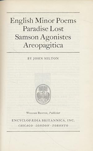 Seller image for Great Books of the Western World: 32 - John Milton for sale by Fundus-Online GbR Borkert Schwarz Zerfa