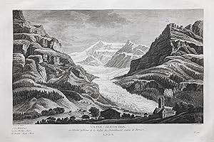 "Unter-Gletscher, ou Glacier inferieur de la Vallée du Grindelwald, Canton de Berne" - Unterer Gr...
