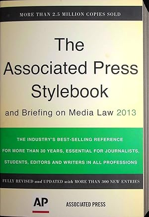 Imagen del vendedor de The Associated Press Stylebook and Briefing on Media Law 2013 a la venta por Adventures Underground