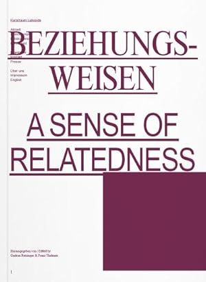 Imagen del vendedor de A Sense of Relatedness a la venta por BuchWeltWeit Ludwig Meier e.K.