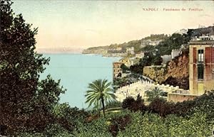Bild des Verkufers fr Ansichtskarte / Postkarte Napoli Campania, Panorama da Posillipo, Palmen, Huser am Meer zum Verkauf von akpool GmbH