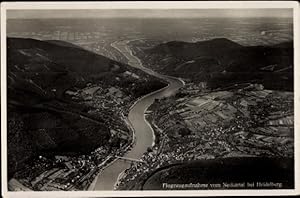 Ansichtskarte / Postkarte Heidelberg, Fliegeraufnahme vom Neckartal