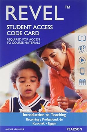 Image du vendeur pour Revel for Introduction to Teaching: Becoming a Professional -- Access Card (6th Edition) [No Binding ] mis en vente par booksXpress