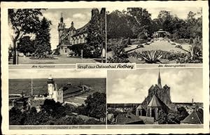Ansichtskarte / Postkarte Kolberg Pommern, Am Kurhaus, Rosengarten, Dom, Hafeneinfahrt, Lotsensta...
