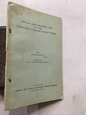 Seller image for Social And Cultural Life Of The Eastern Chalukyas Of Vengi for sale by Prabhu Book Exports
