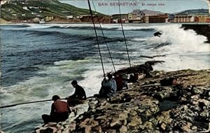 Image du vendeur pour Ansichtskarte / Postkarte San Sebastian Baskenland, El rompe olas, Angelpartie mis en vente par akpool GmbH