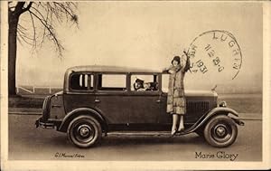 Immagine del venditore per Ansichtskarte / Postkarte Schauspielerin Mary Glory, Marie, Reklame, Peugeot 126, Automobil venduto da akpool GmbH
