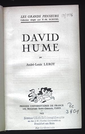 Seller image for David Hume. Les Grands Penseurs. for sale by books4less (Versandantiquariat Petra Gros GmbH & Co. KG)