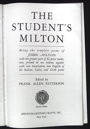 Image du vendeur pour The Student's Milton. mis en vente par books4less (Versandantiquariat Petra Gros GmbH & Co. KG)