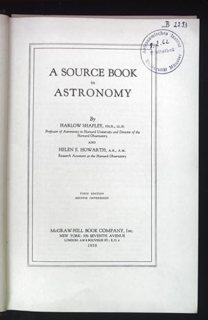 A Source Book in Astronomy.