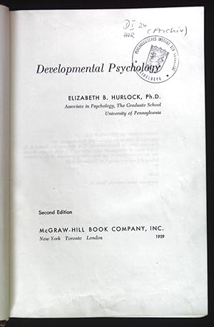 Bild des Verkufers fr Developmental Psychology. zum Verkauf von books4less (Versandantiquariat Petra Gros GmbH & Co. KG)