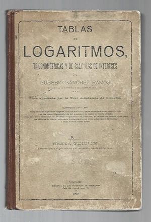 Seller image for TABLAS DE LOGARITMOS, TRIGONOMETRICAS Y DE CALCULOS DE INTERESES for sale by Desvn del Libro / Desvan del Libro, SL