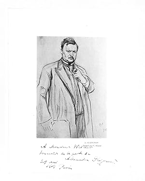 Immagine del venditore per Gedrucktes Portrt mit eigenh. Widmung und U. am Unterrand. venduto da Eberhard Kstler Autographen&Bcher oHG