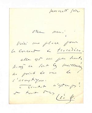 Immagine del venditore per Eigenh. Brief mit U. "Leo D.". venduto da Eberhard Kstler Autographen&Bcher oHG
