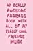 Image du vendeur pour My Really Awesome Address Book With All Of My Really Cool Friends Inside [Soft Cover ] mis en vente par booksXpress