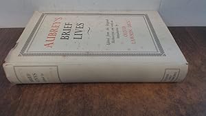 Seller image for Aubreys Brief Lives Aubreys Brief Lives edited from the Original Manuscripts (1st ed) for sale by BoundlessBookstore