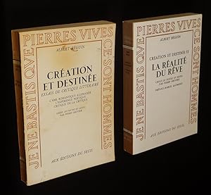 Bild des Verkufers fr Cration et destine, Tomes 1 et 2 (2 volumes) zum Verkauf von Abraxas-libris