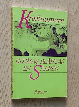 Imagen del vendedor de �LTIMAS PL�TICAS EN SAANEN a la venta por MINTAKA Libros