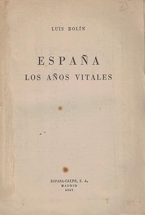 Imagen del vendedor de ESPAA LOS AOS VITALES a la venta por Librera Torren de Rueda
