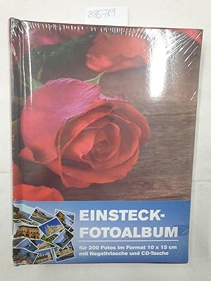 Einsteck-Fotoalbum für 200 Fotos (Design: Rosen) Einsteckfotoalbum im Format 10x15 cm