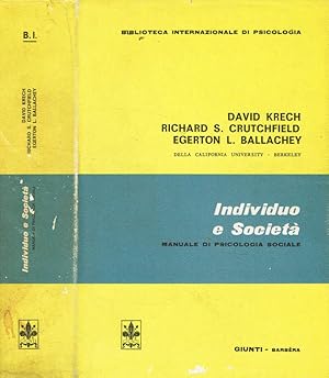 Bild des Verkufers fr Individuo e societ Manuale di psicologia sociale zum Verkauf von Biblioteca di Babele