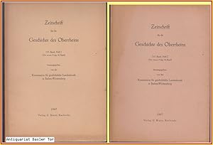 Imagen del vendedor de Zeitschrift fr die Geschichte des Oberrheins. 115. Band in zwei Heften. (Der neuen Folge 76. Band) a la venta por Antiquariat Basler Tor