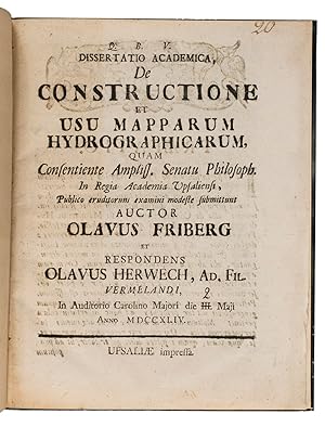 Q.B.V. Dissertatio academica, de constructione et usu mapparum hydrographicarum, quam consentient...