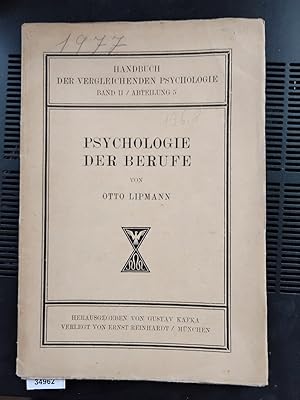 Imagen del vendedor de Psychologie der Berufe a la venta por Windau Antiquariat