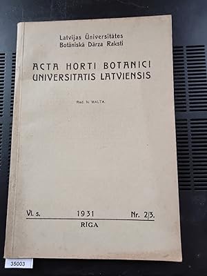 Seller image for Latvijas Universitates Botaniska Darza Raksti Acta horti Botanici Universitatis Latviensis Nr 2/3 for sale by Windau Antiquariat