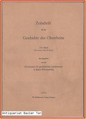 Imagen del vendedor de Zeitschrift fr die Geschichte des Oberrheins. 124. Band (Der neuen Folge 85. Band) a la venta por Antiquariat Basler Tor