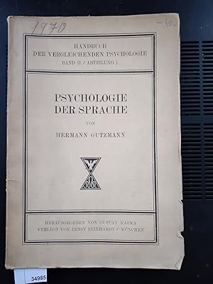 Seller image for Psychologie der Sprache for sale by Windau Antiquariat