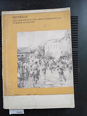 Beiträge zur Geschichte der Arbeiterbewegung im Kreis Stassfurt Teil 3 1920 - 1923