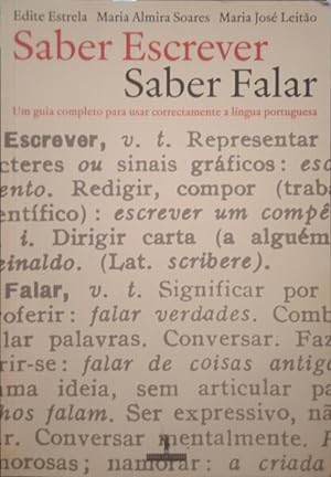 Seller image for SABER ESCREVER, SABER FALAR. for sale by Livraria Castro e Silva