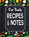 Imagen del vendedor de Our Family Recipes and Notes: A 130 Page Blank Book, Vegetables on Black [Soft Cover ] a la venta por booksXpress
