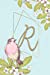 Seller image for R: Personalized Initial Journal Bird Design Notebook for Women and Girls with Monogram [Soft Cover ] for sale by booksXpress