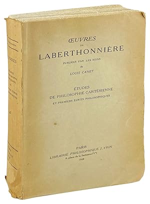 Bild des Verkufers fr Oeuvres de Laberthonniere . Etudes de philosophie cartesienne et premiers ecrits philosophiques zum Verkauf von Capitol Hill Books, ABAA