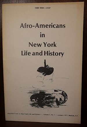 Imagen del vendedor de Afro-Americans in New York Life and History a la venta por Ernestoic Books