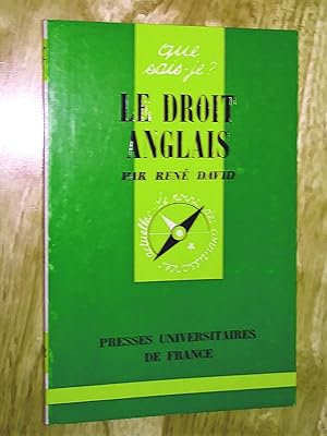 Le droit anglais, deuxième édition mise à jour