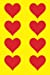 Imagen del vendedor de 100 Page Unlined Notebook - Red Hearts on Yellow: Unruled; Blank White Paper; 6" x 9"; 15.2 cm x 22.9 cm; 50 Sheets; Page Numbers; Table of Contents; Diary; Journal; Glossy Cover; Love; Luv [Soft Cover ] a la venta por booksXpress