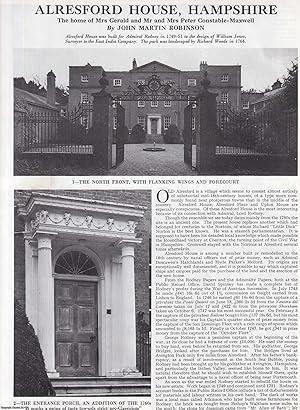 Seller image for Alresford House, Hampshire. The Home of Mrs Gerald and Mr and Mrs Peter Constable-Maxwell. Several pictures and accompanying text, removed from an original issue of Country Life Magazine, 1978. for sale by Cosmo Books