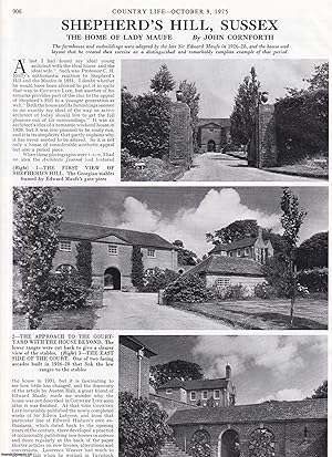 Seller image for Shepherd's Hill, Sussex. The Home of Lady Maufe. Several pictures and accompanying text, removed from an original issue of Country Life Magazine, 1975. for sale by Cosmo Books