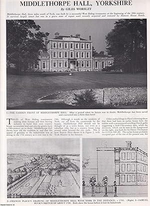 Immagine del venditore per Middlethorpe Hall, Yorkshire. Several pictures and accompanying text, removed from an original issue of Country Life Magazine, 1985. venduto da Cosmo Books