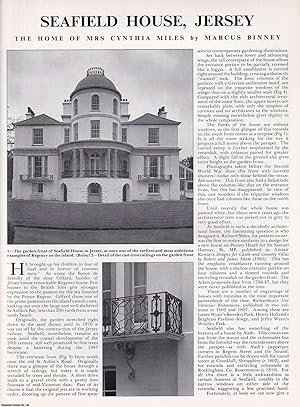 Seafield House, Jersey. The Home of Mrs Cynthia Miles. Several pictures and accompanying text, re...