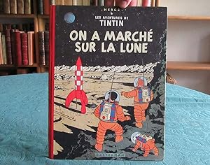 Tintin - On a marché sur la lune - (Dos rouge B11) - Édition originale.